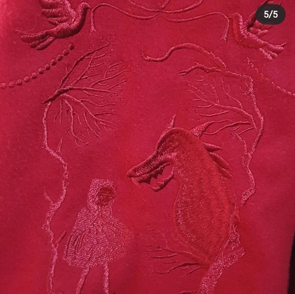 Hell Bunny Fairytale Coat in Burgundy XS - Picture 5 of 5